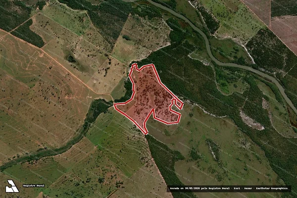 Imagem de satélite de Infração Ambiental em Brasilândia - MS
