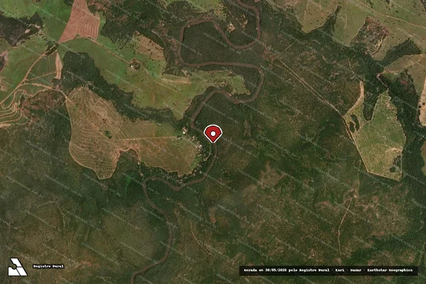 Imagem de satélite de Infração referente a Qualidade Ambiental em Alto Araguaia - MT (marcador da localização)