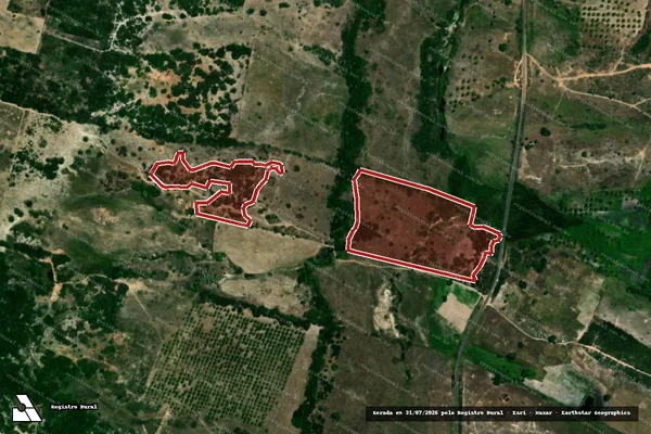 Imagem de satélite de Infração da Flora em São José de Mipibu - RN