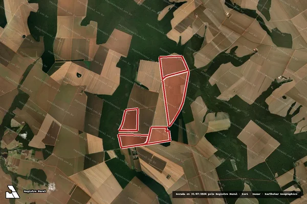 Imagem de satélite de Infração Ambiental em Nova Mutum - MT