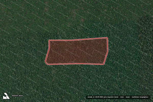 Imagem de satélite — Embargo IBAMA — Infração da Flora — Lábrea/AM