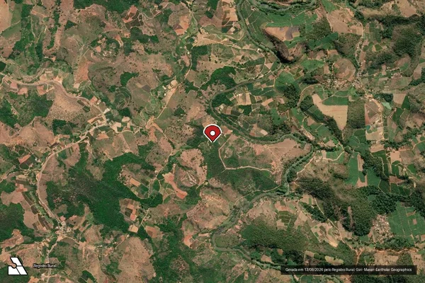 Imagem de satélite de Infração Ambiental em Laranja da Terra - ES (marcador da localização)