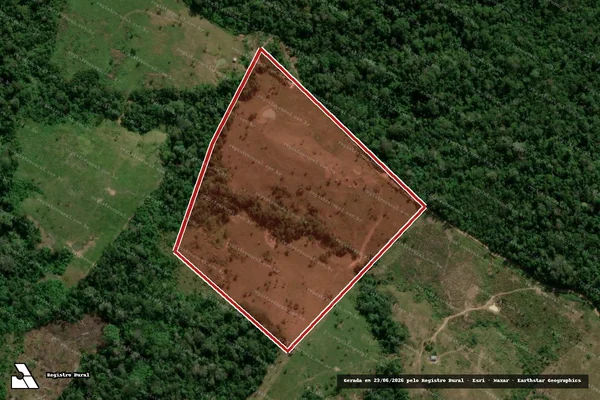 Imagem de satélite — Embargo IBAMA — Infração da Flora - Sena Madureira/AC