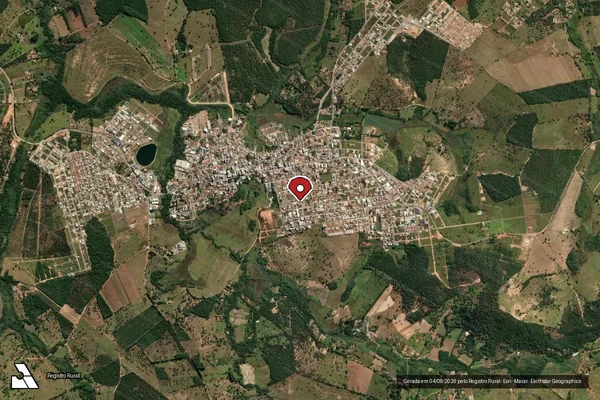 Imagem de satélite de Infração da Fauna em Perdigão - MG (marcador da localização)