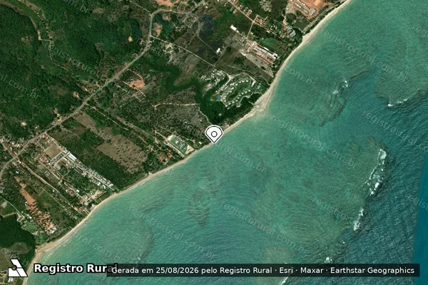 Imagem de satélite — Embargo IBAMA — Infração de pesca(Não Classificada-Móvel) — São Miguel dos Milagres/AL