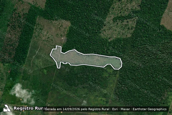 Imagem de satélite de Infração Ambiental em Humaitá - AM