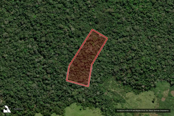 Imagem de satélite — Embargo IBAMA — Infração da Flora - Brasiléia/AC