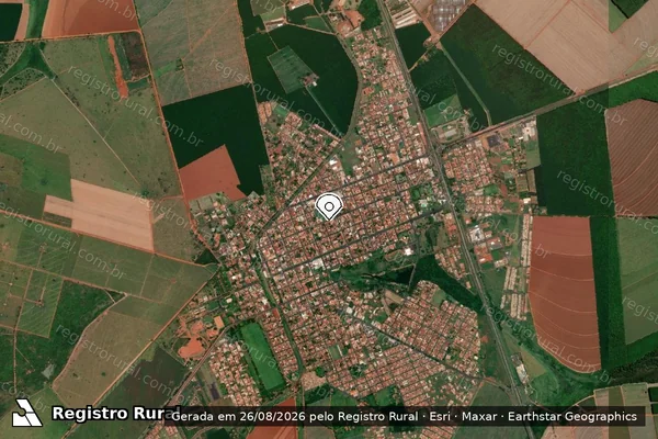 Imagem de satélite de Infração da Fauna em Brasília - DF (marcador da localização)
