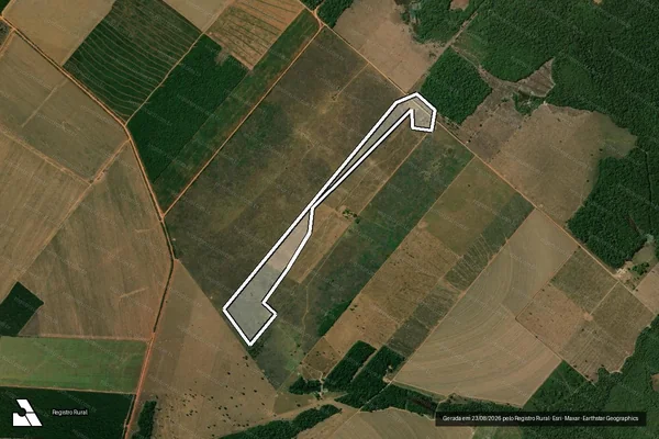 Imagem de satélite — Embargo IBAMA — Infração da Flora - Marcelândia/MT