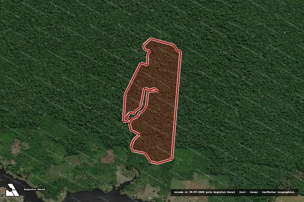 Imagem de satélite de Infração da Flora em Autazes - AM