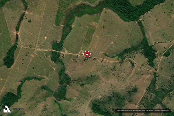 Imagem de satélite de Infração da Flora em Machadinho D'Oeste - RO (marcador da localização)