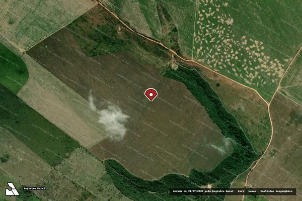 Imagem de satélite de Infração Ambiental em Bom Jardim - MA (marcador da localização)