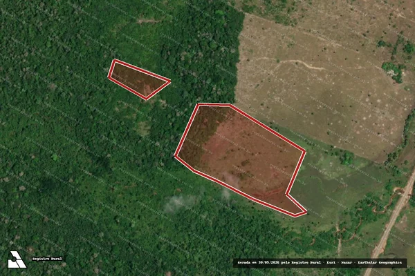 Imagem de satélite de Infração da Flora em Mucajaí - RR
