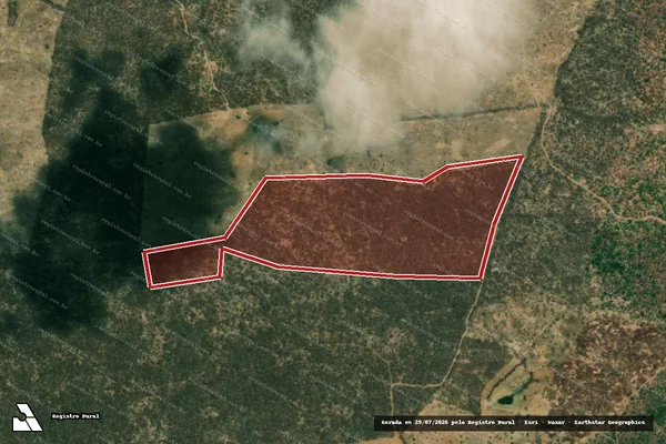 Imagem de satélite — Embargo IBAMA — Infração da Flora — Coremas/PB