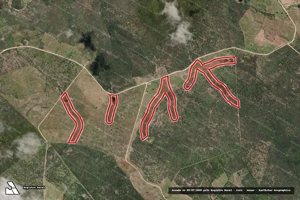 Imagem de satélite — Embargo IBAMA — Infração da Flora — Belo Monte/AL