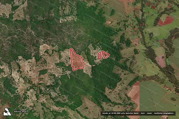 Imagem de satélite — Embargo IBAMA — Infração da Flora — Buriti Alegre/GO