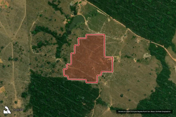 Imagem de satélite de Infração Ambiental em Acrelândia - AC
