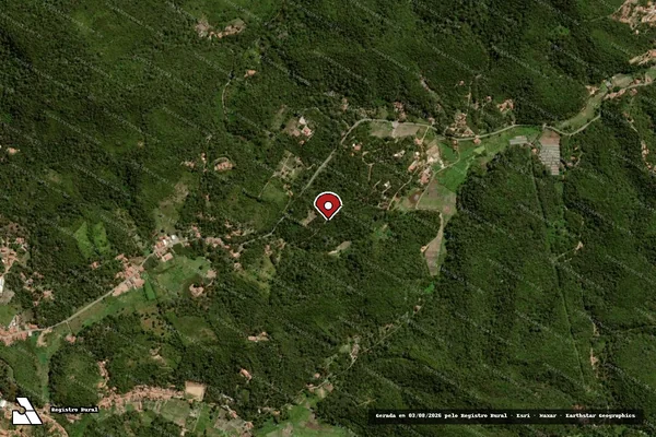 Imagem de satélite de Infração Ambiental em Mulungu - CE (marcador da localização)