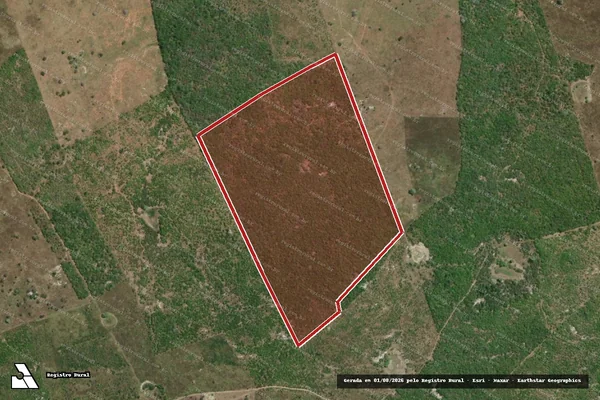 Imagem de satélite de Infração da Flora em Poço Redondo - SE