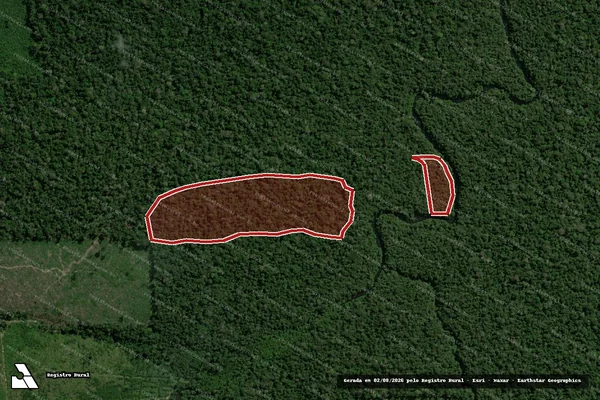 Imagem de satélite de Infração da Flora em Candeias do Jamari - RO
