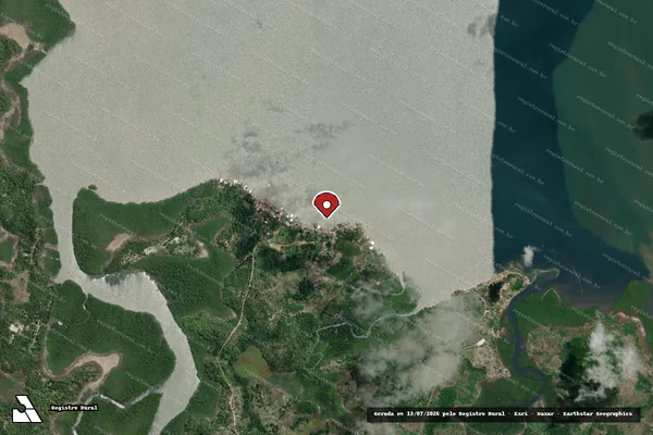 Imagem de satélite — Embargo IBAMA — Infração Ambiental — Camamu/BA