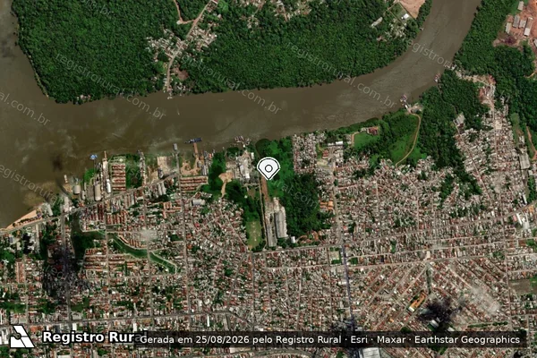 Imagem de satélite — Embargo IBAMA — Infração Ambiental - Belém/PA