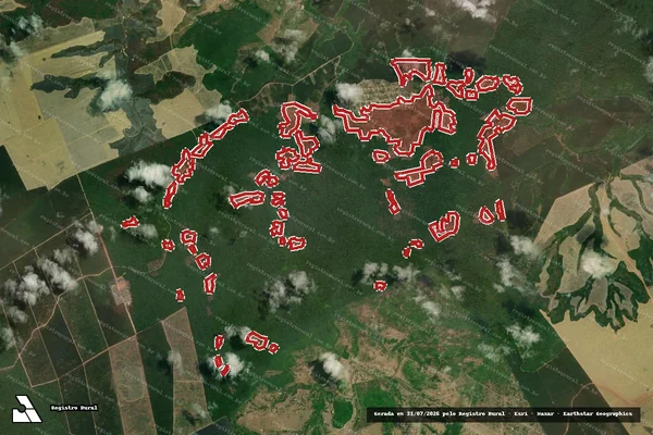 Imagem de satélite de Infração da Flora em Itinga do Maranhão - MA