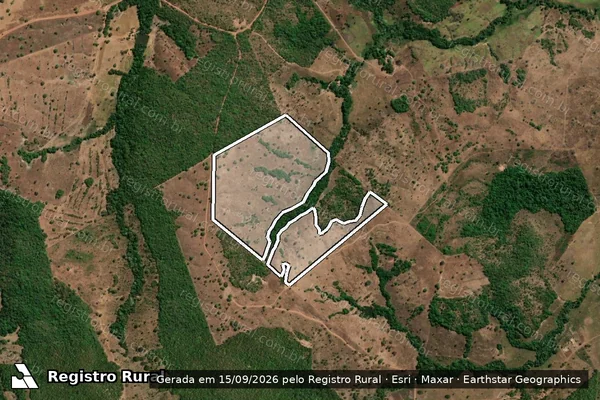 Imagem de satélite — Embargo IBAMA — Infração da Flora - Monte Santo Do Tocantins/TO