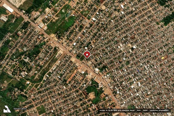 Imagem de satélite de Infração Ambiental em Belém - PA (marcador da localização)