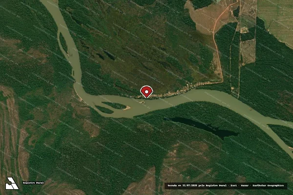 Imagem de satélite — Embargo IBAMA — Infração referente a Qualidade Ambiental — Cabixi/RO