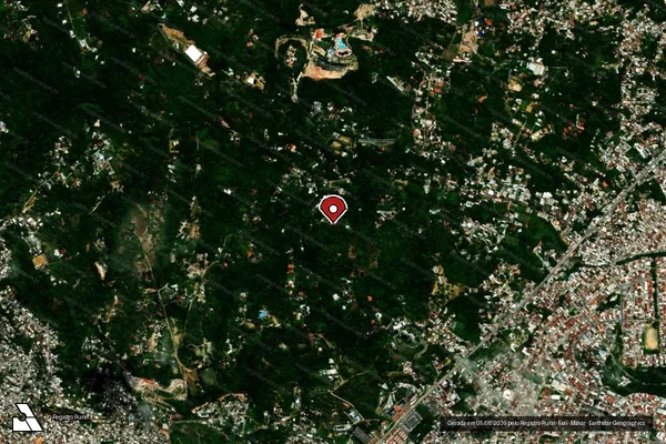 Imagem de satélite de Infração Ambiental em Santa Rita - PB (marcador da localização)