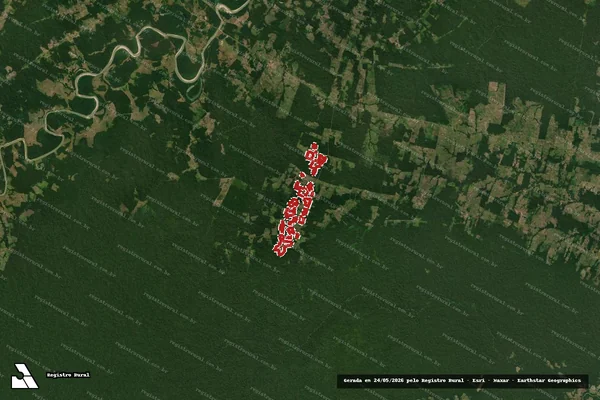 Imagem de satélite de Infração da Flora em Sena Madureira - AC