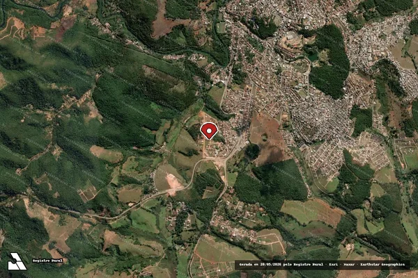 Imagem de satélite de Infração da Fauna em Santa Bárbara - MG (marcador da localização)