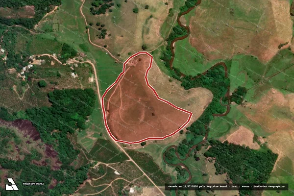 Imagem de satélite de Infração da Flora em Vargem Alta - ES