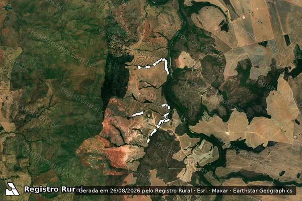 Imagem de satélite de Infração da Flora em Barro Alto - GO