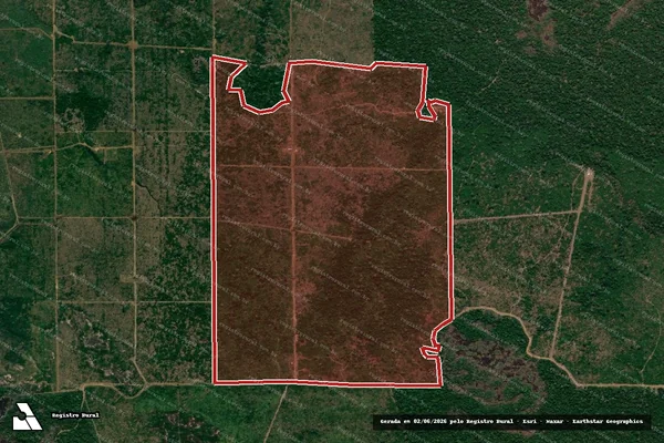 Imagem de satélite de Infração da Flora em Lábrea - AM