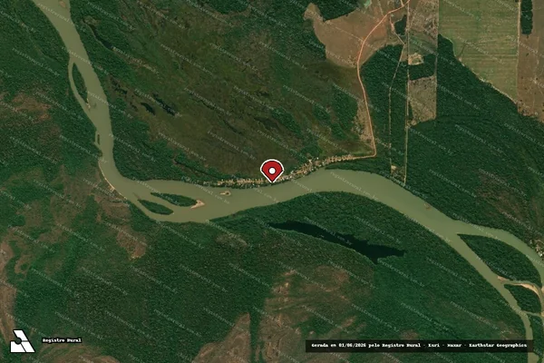 Imagem de satélite — Embargo IBAMA — Infração referente a Qualidade Ambiental - Cabixi/RO