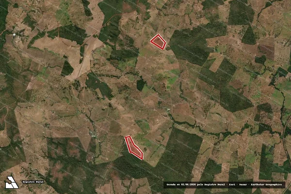 Imagem de satélite de Infração Ambiental em Miracema do Tocantins - TO