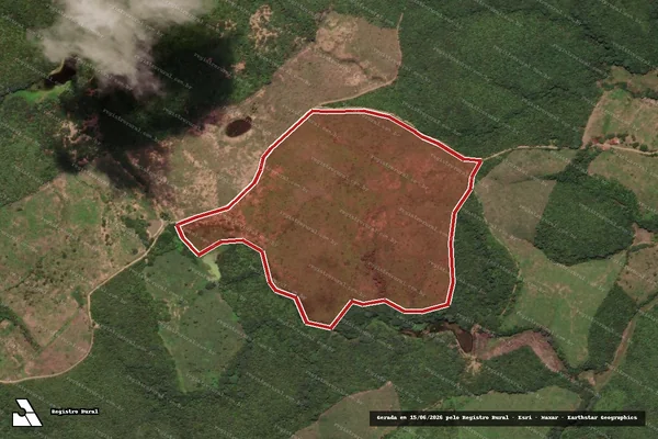 Imagem de satélite — Embargo IBAMA — Infração da Flora — Santana de Mangueira/PB