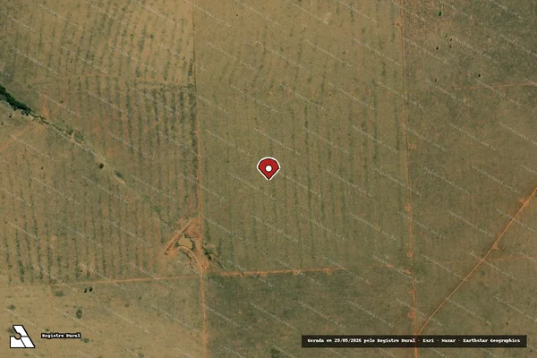 Imagem de satélite de Infração Ambiental em Alto Boa Vista - MT (marcador da localização)