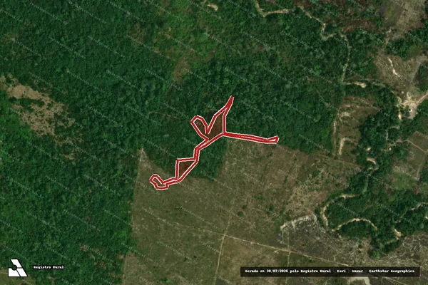 Imagem de satélite de Desmatamento em Rorainópolis - RR