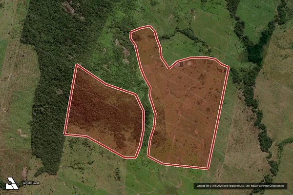 Imagem de satélite de Infração Ambiental em Campo Novo de Rondônia - RO