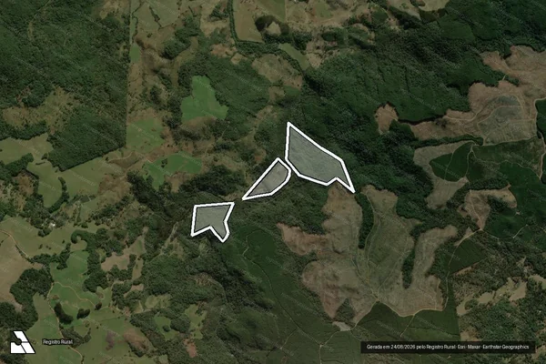 Imagem de satélite de Infração Ambiental em Coronel Domingos Soares - PR