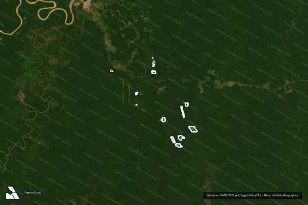 Imagem de satélite de Infração Ambiental em Lábrea - AM