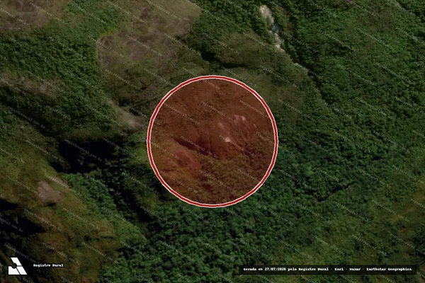 Imagem de satélite de Desmatamento em Magé - RJ