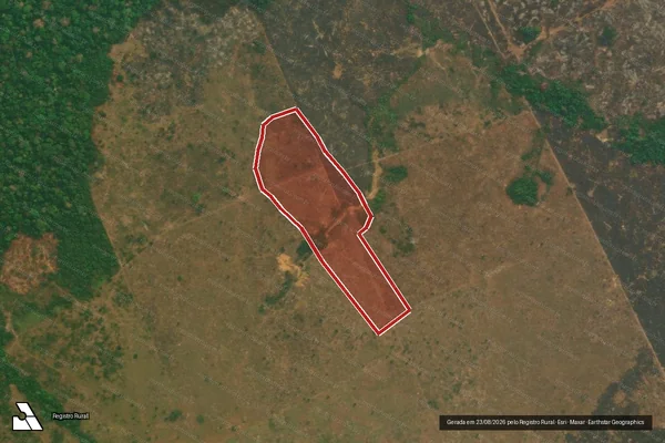 Imagem de satélite de Desmatamento em Lábrea - AM