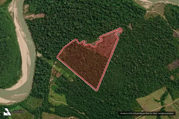 Imagem de satélite de Infração da Flora em Manoel Urbano - AC