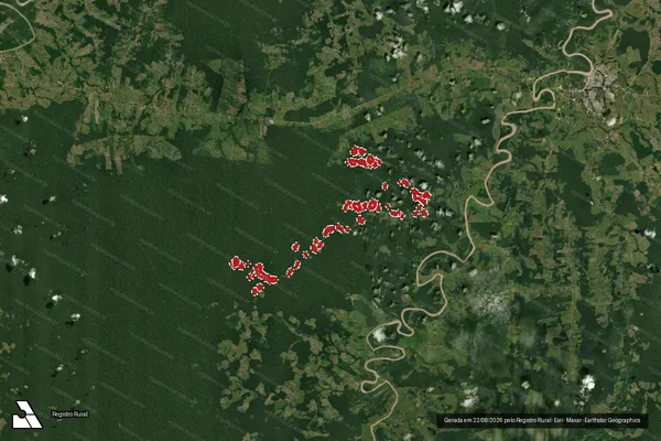 Imagem de satélite de Infração da Flora em Feijó - AC