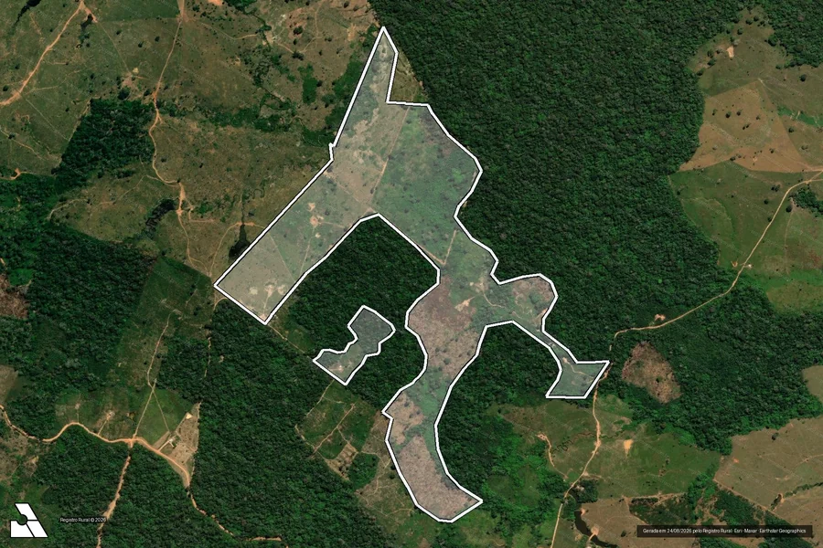 Imagem aérea do item A