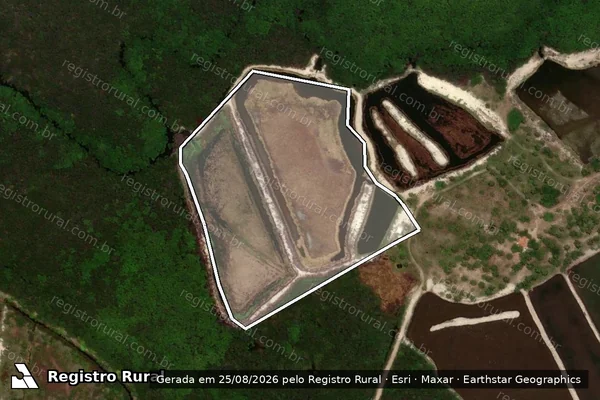Imagem de satélite — Embargo IBAMA — Infração de Administração Ambiental(Não Classificada-Móvel) - Brejo Grande/SE